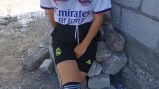 Cogiendo después de su entrenamiento