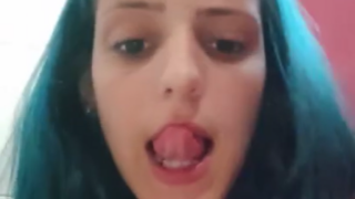 Video porno de chibola de cabello azul